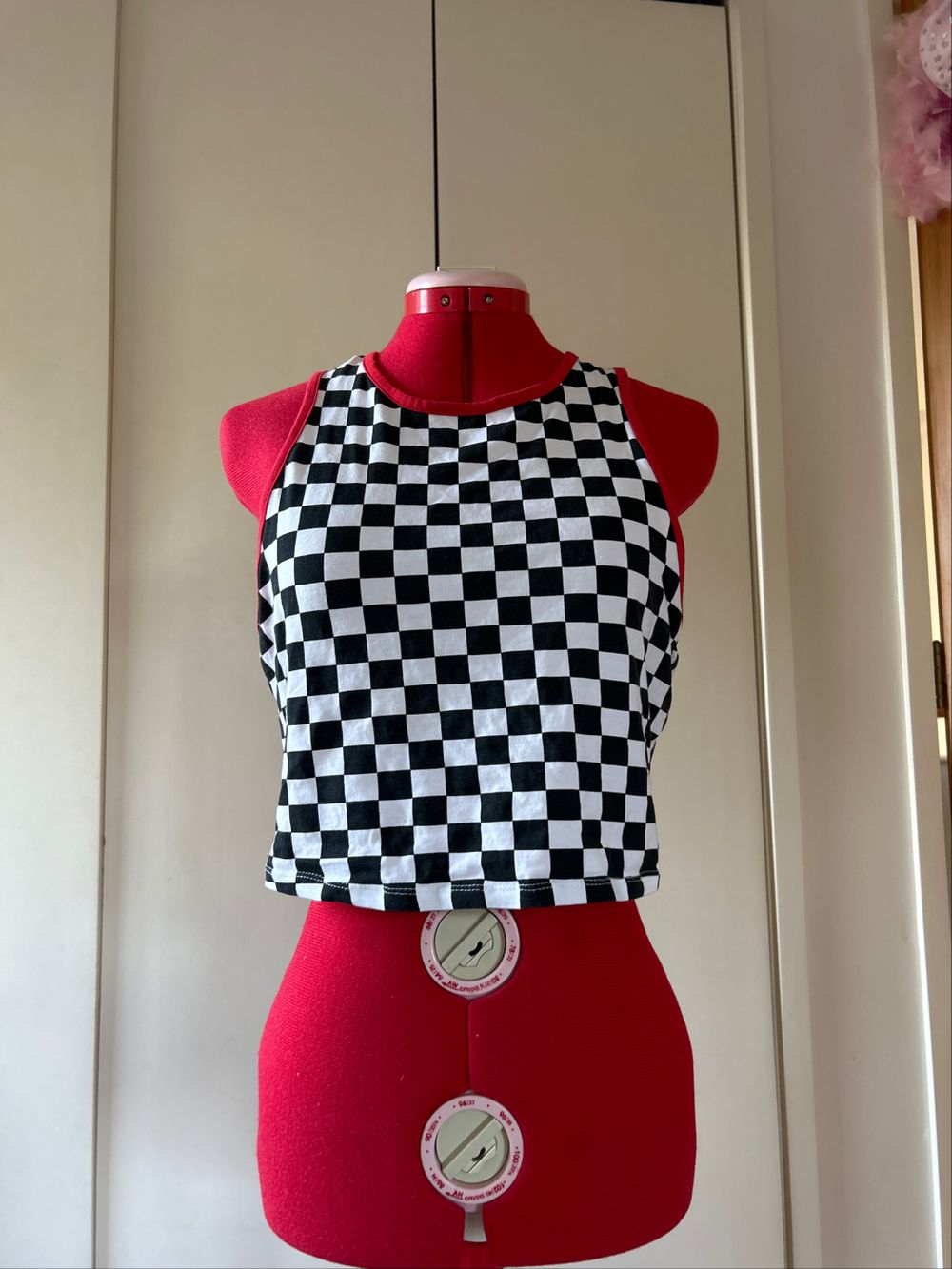 Checkered Racer Crop Top