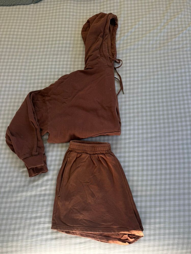 Ksubi Brown Hoodie And Shorts Set