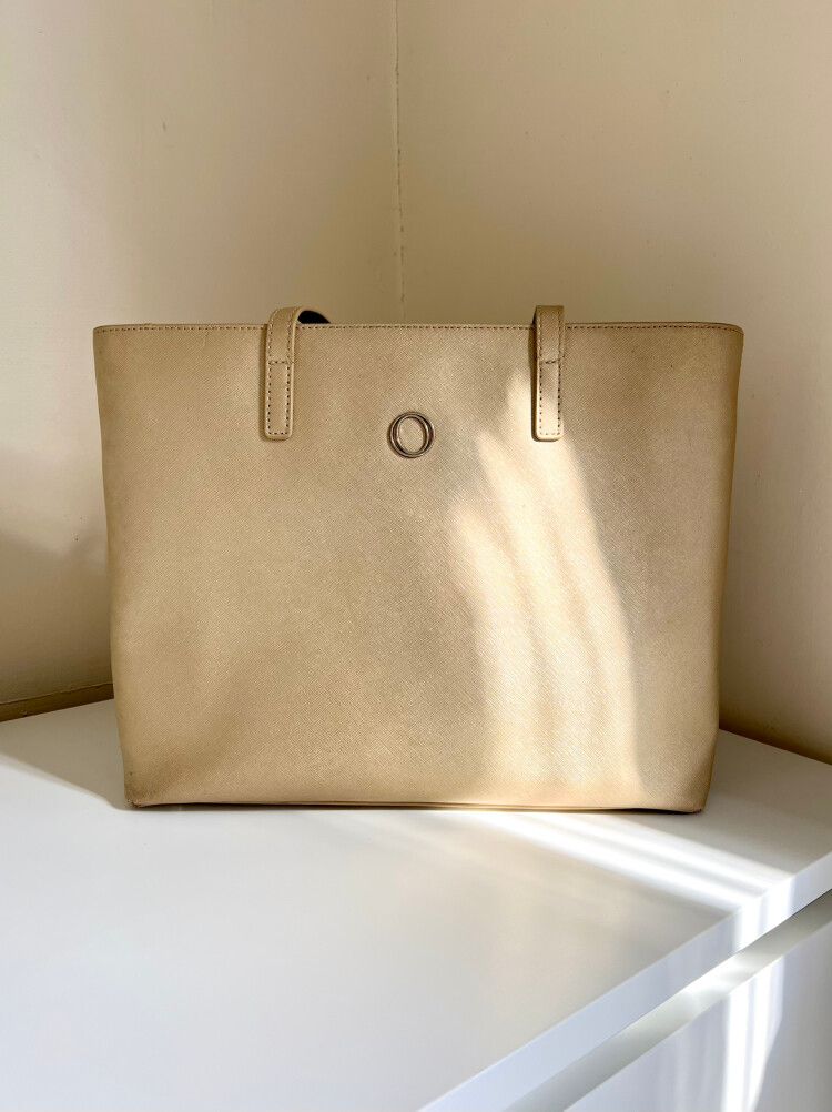Oroton Gold Leather Tote