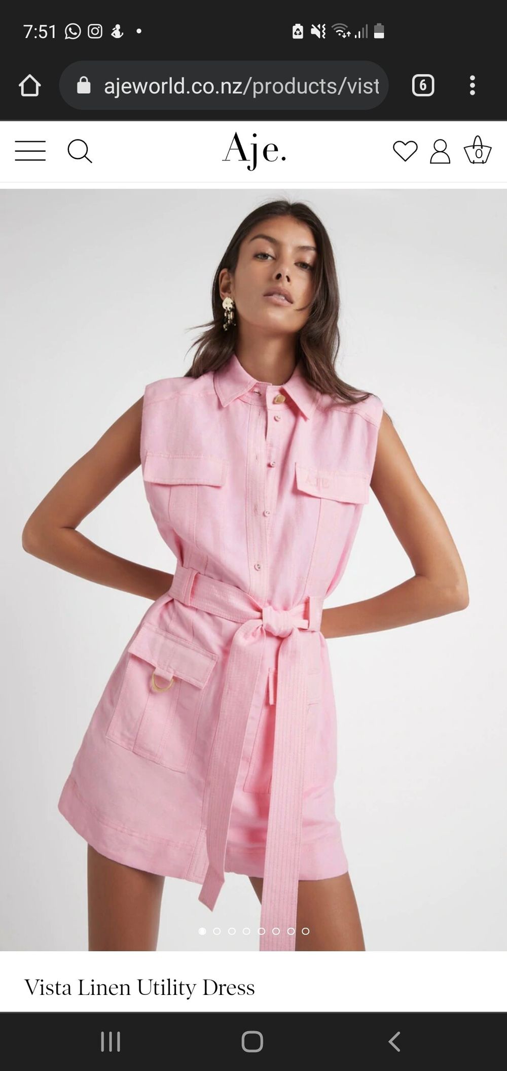Aje - Vista Linen Utility Dress on Designer Wardrobe Aje - Vista Linen Utility Dress on Designer Wardrobe