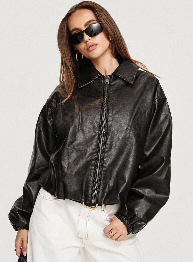 lioness nirvana bomber onyx xs 新品未使用 Lioness - Lioness Nirvana Bomber Jacket Onyx on Designer