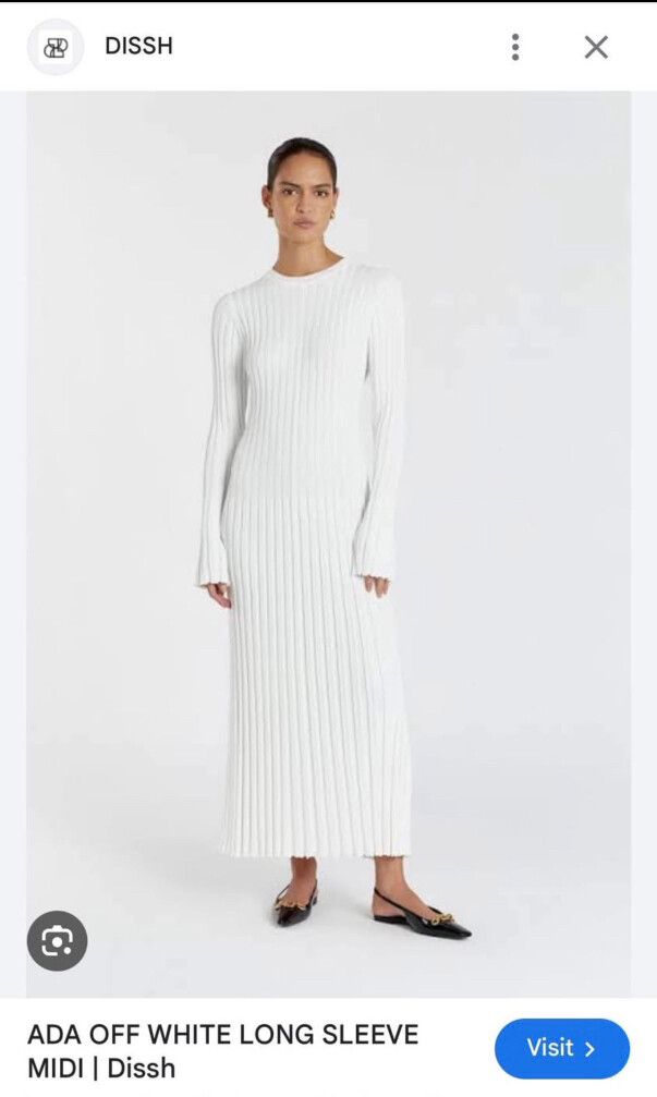 DISSH - Dissh white Long Sleeve Dress - size m on Designer Wardrobe DISSH - Dissh white Long Sleeve Dress - size m on Designer Wardrobe