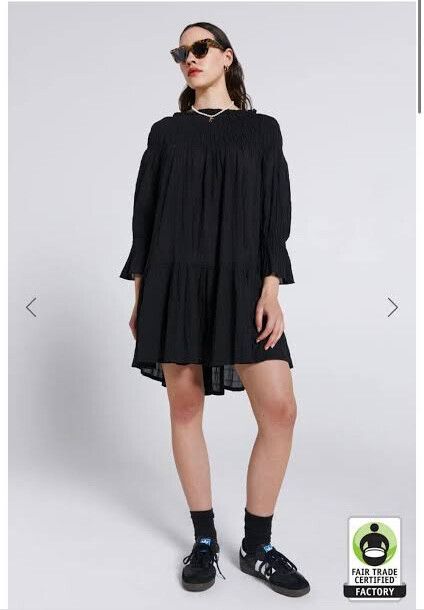 Karen Walker Prairie Organic Cotton Shirred Dress