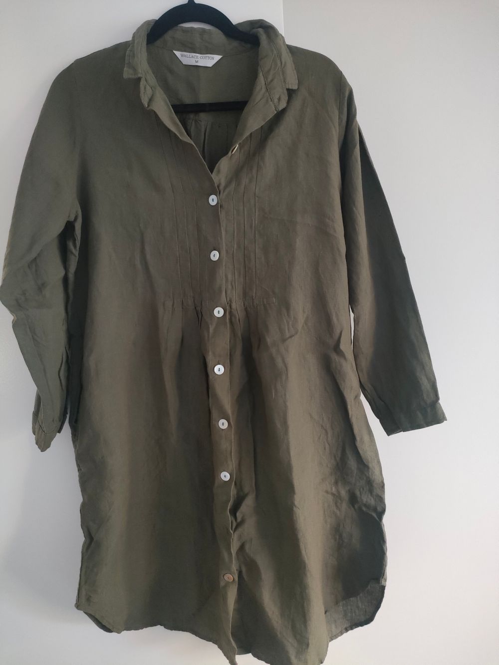 Wallace Cotton Olive green Shirt Dress
