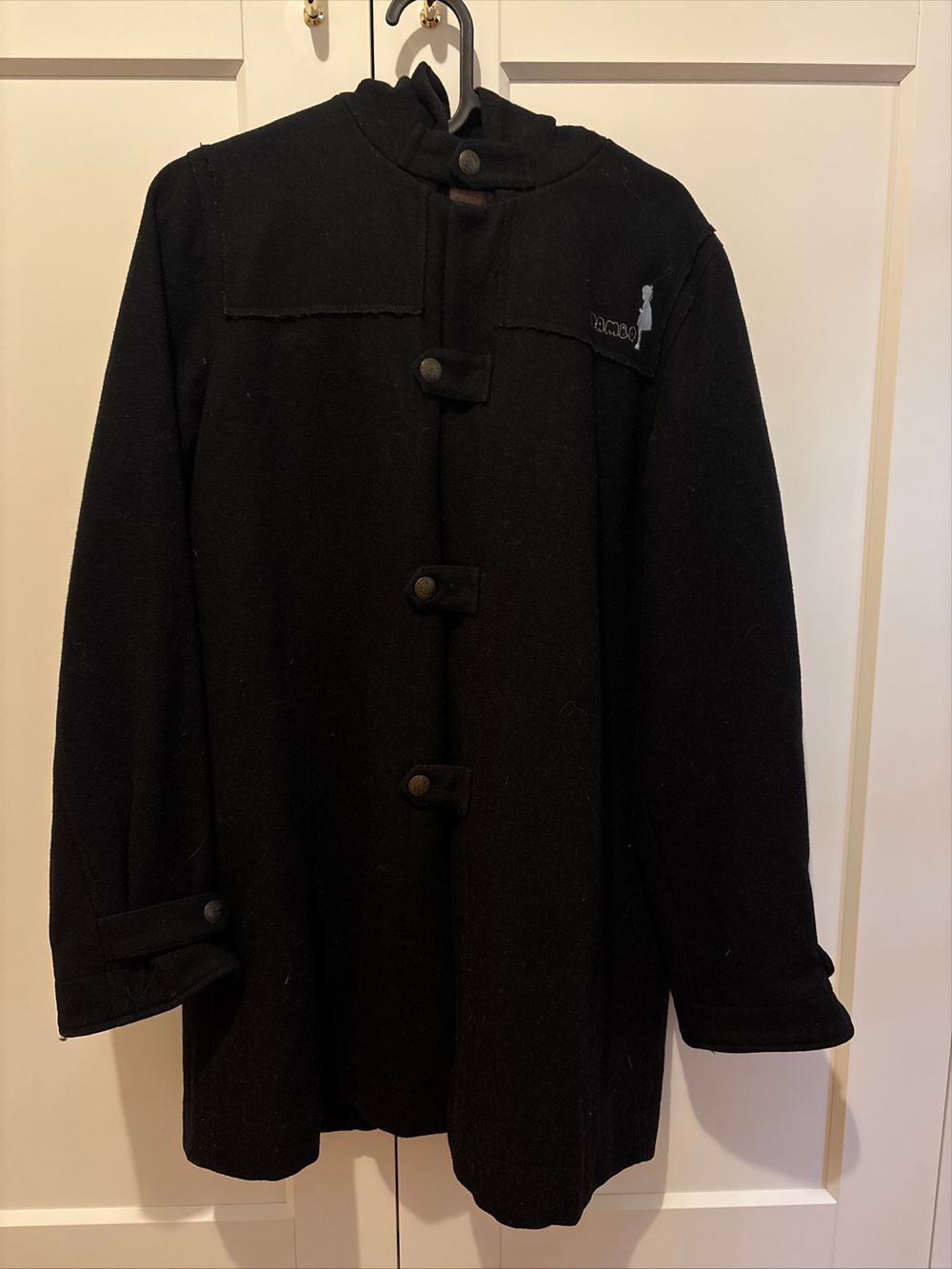 Mambo Black Coat. Size 10