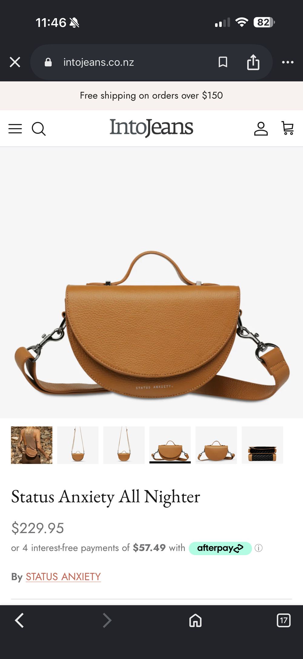Status Anxiety Tan All Nighter Crossbody Bag