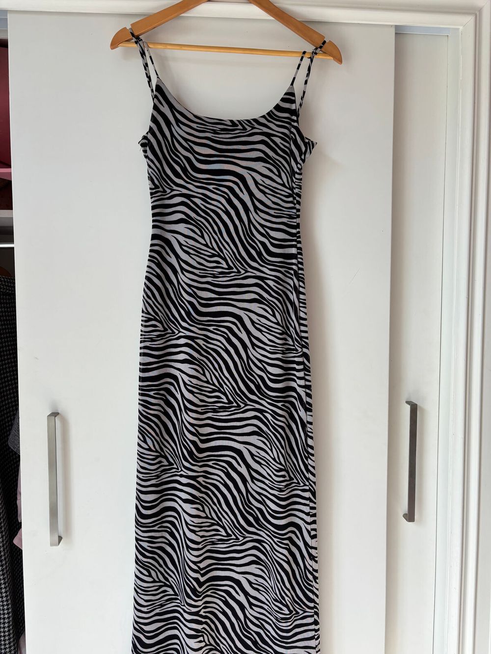 strapless open back dress Micah Mini Dress Zebra