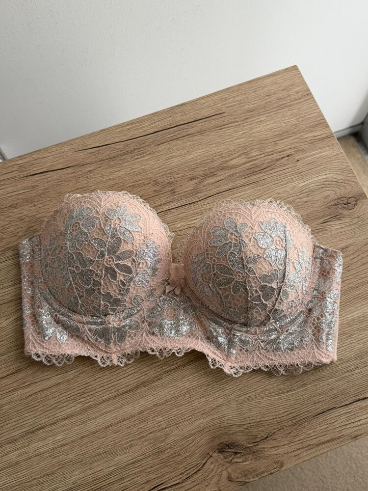 Bras N Things Pink Lace Bra 12B/34B