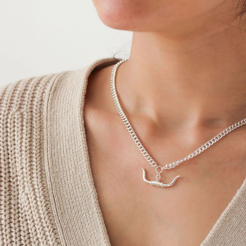 whistle and pop longhorn necklace