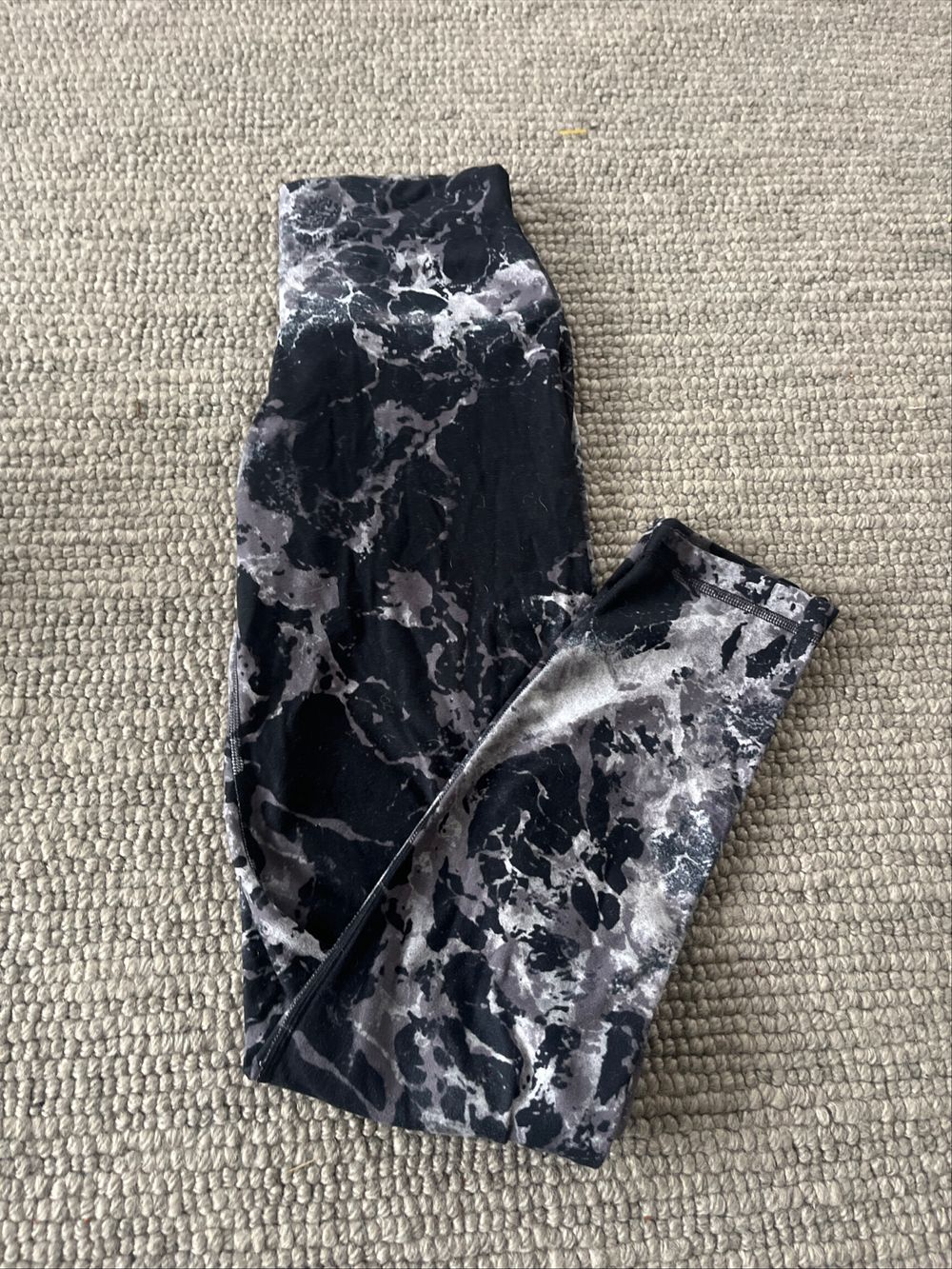 Adidas Women’s Black Marble Print Leggings