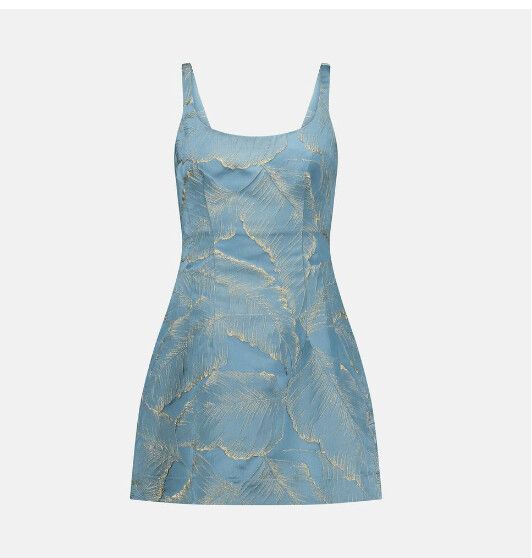 Caitlin Crisp - Mayzie Mini Dress- Blue on Designer Wardrobe