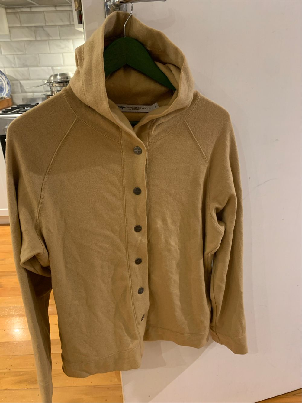 Untouched World Beige Hooded Cardigan