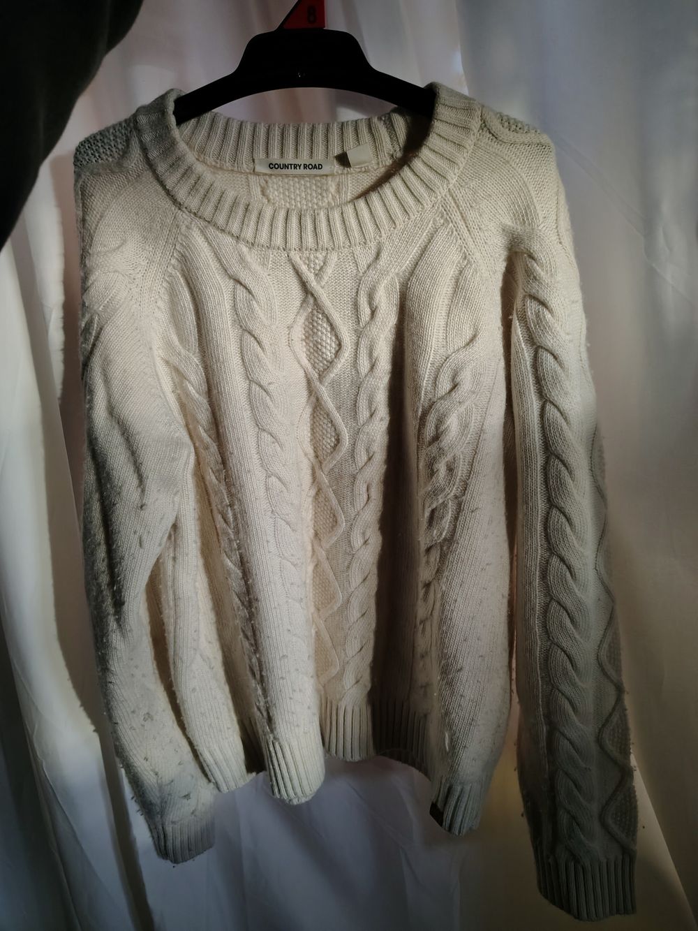Country Road Cable Knit Jumper 'bone white'