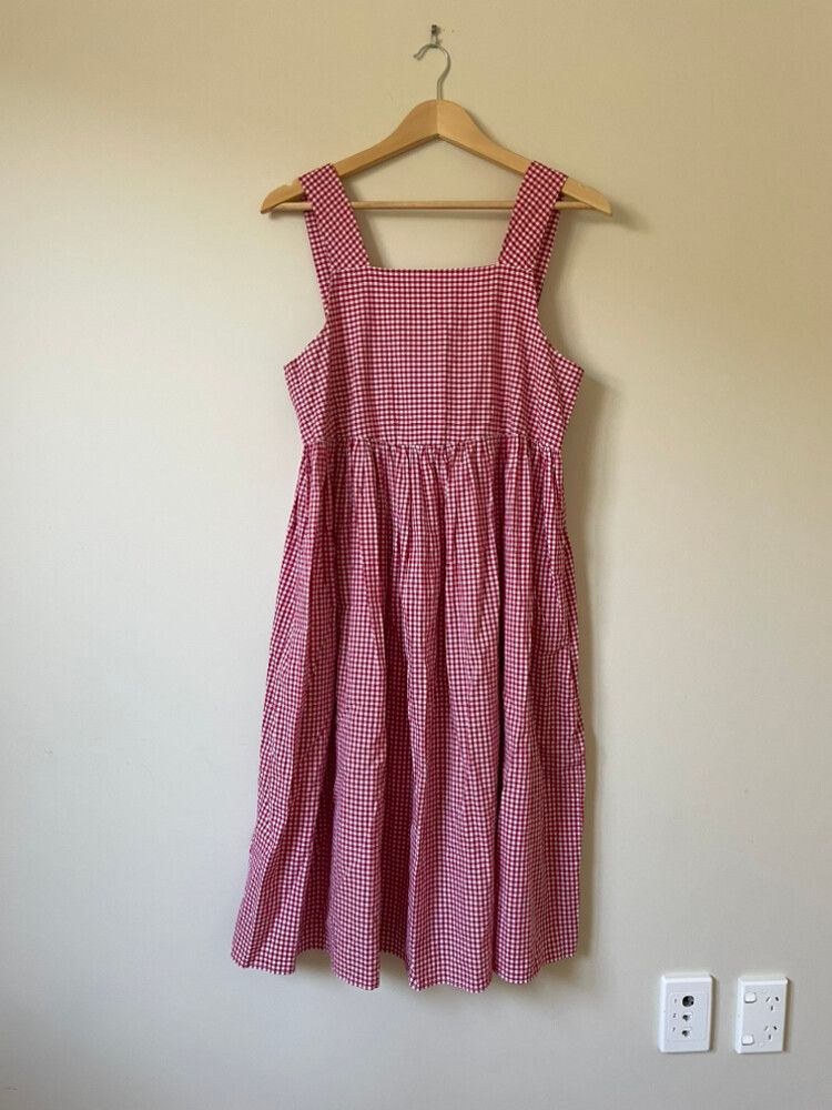 kowtow - Red Gingham Handmade Babydoll Dress on Designer Wardrobe