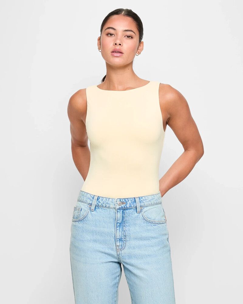 Body Boat Neck Bodysuit - Lily Loves - Butter Yellow
