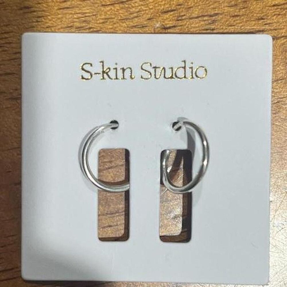S-kin Studio Sterling Silver Hoop Earrings - 11mm