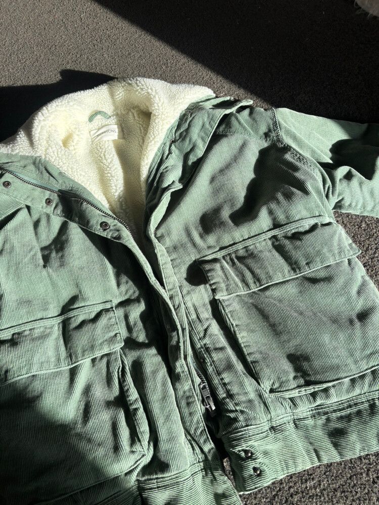 Gassons Green Corduroy Sherpa Jacket