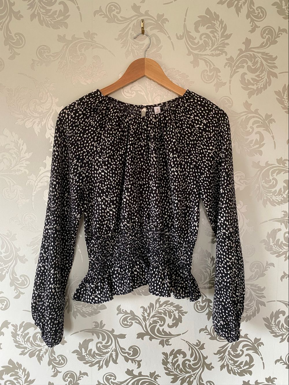 Billie The Label Black And White Polka Dot Blouse