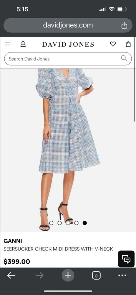 Ganni Seersucker Mini Dress