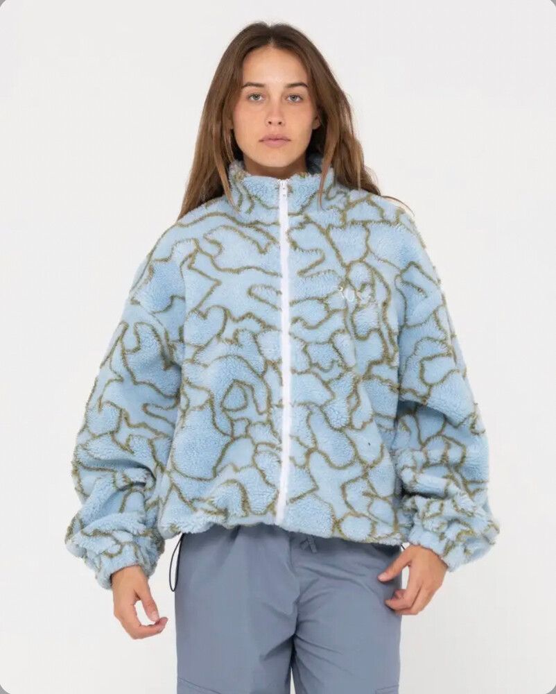 Rusty Zip Through Sherpa Jacket