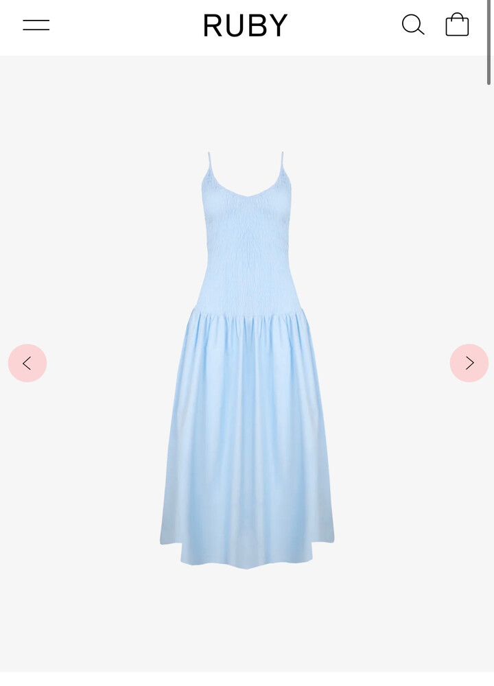 apple shirred dress