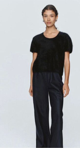 Marle Black cashmere top - alba tee