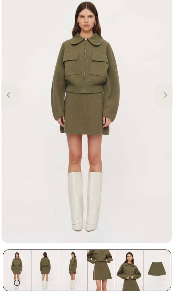 Clea Olive Green Knit Skirt