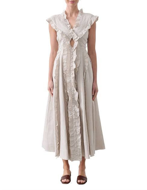 Joslin - Joslin Tamara Linen Midi Dress on Designer Wardrobe