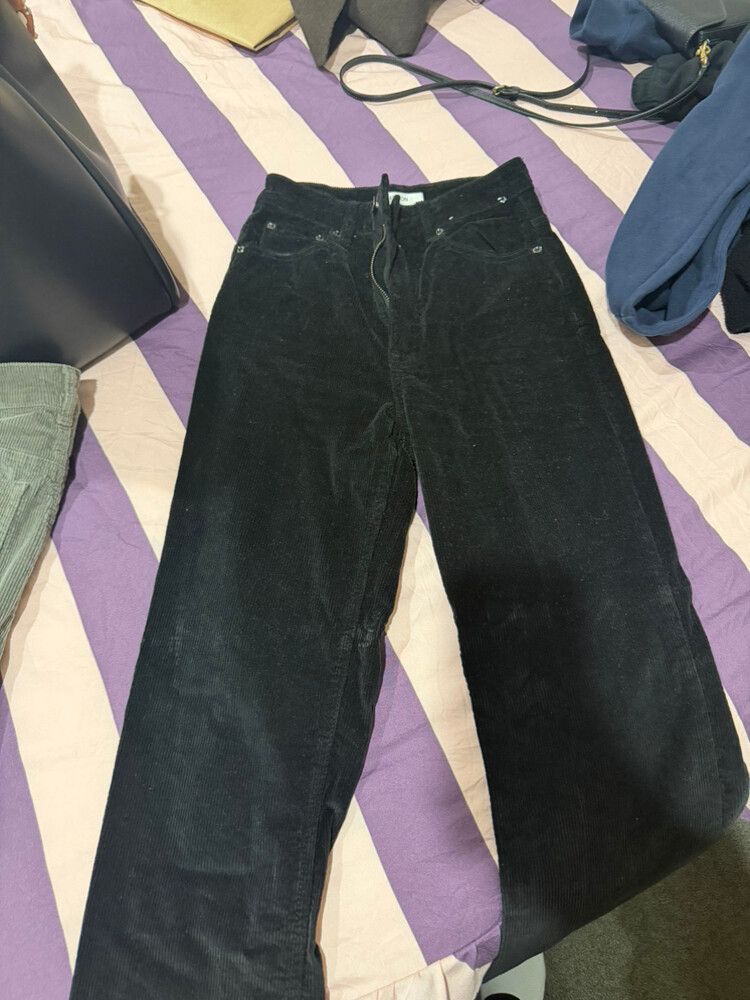 Glassons Black Corduroy Wide Leg Pants