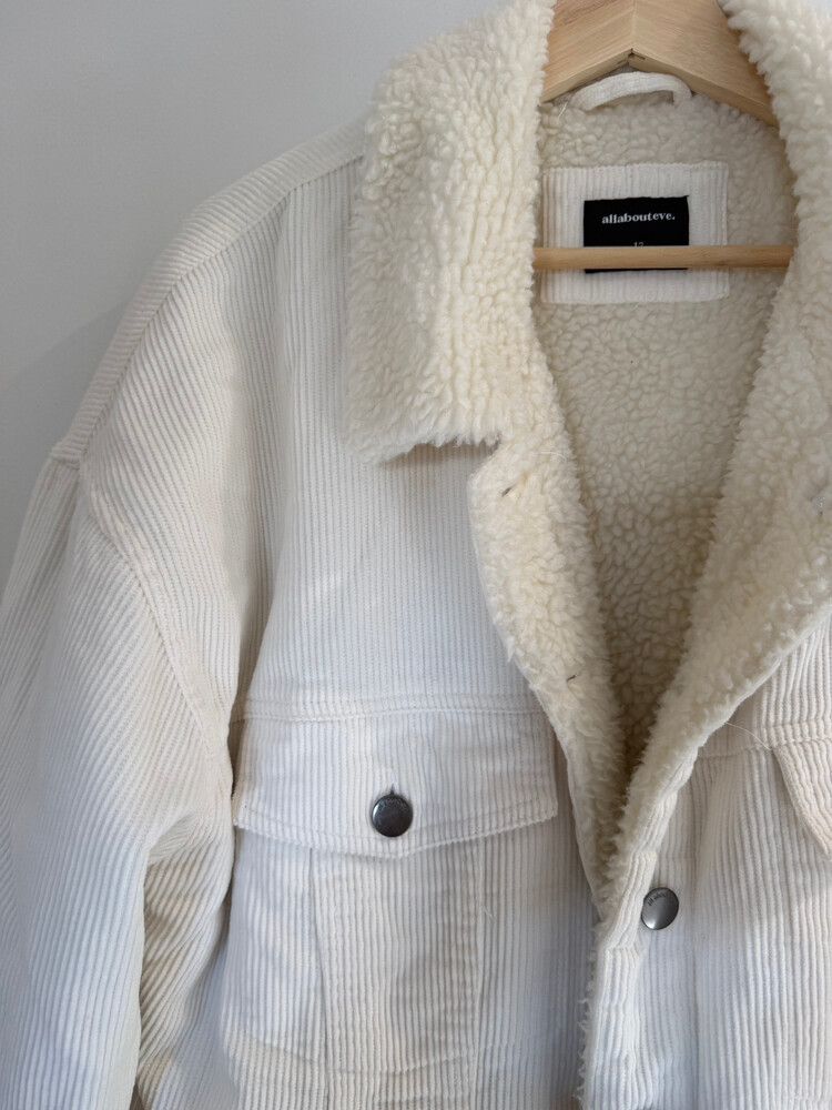 All About Eve Cream Cord Jacket / Shacket