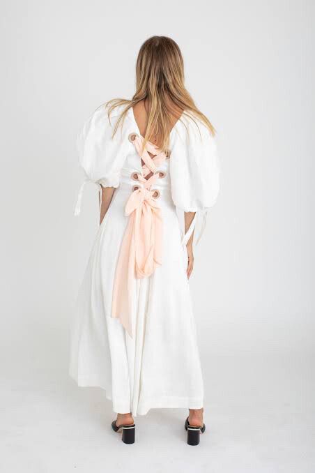 Aje - Aje Overture Laced Ballet Midi on Designer Wardrobe Aje - Aje Overture Laced Ballet Midi on Designer Wardrobe