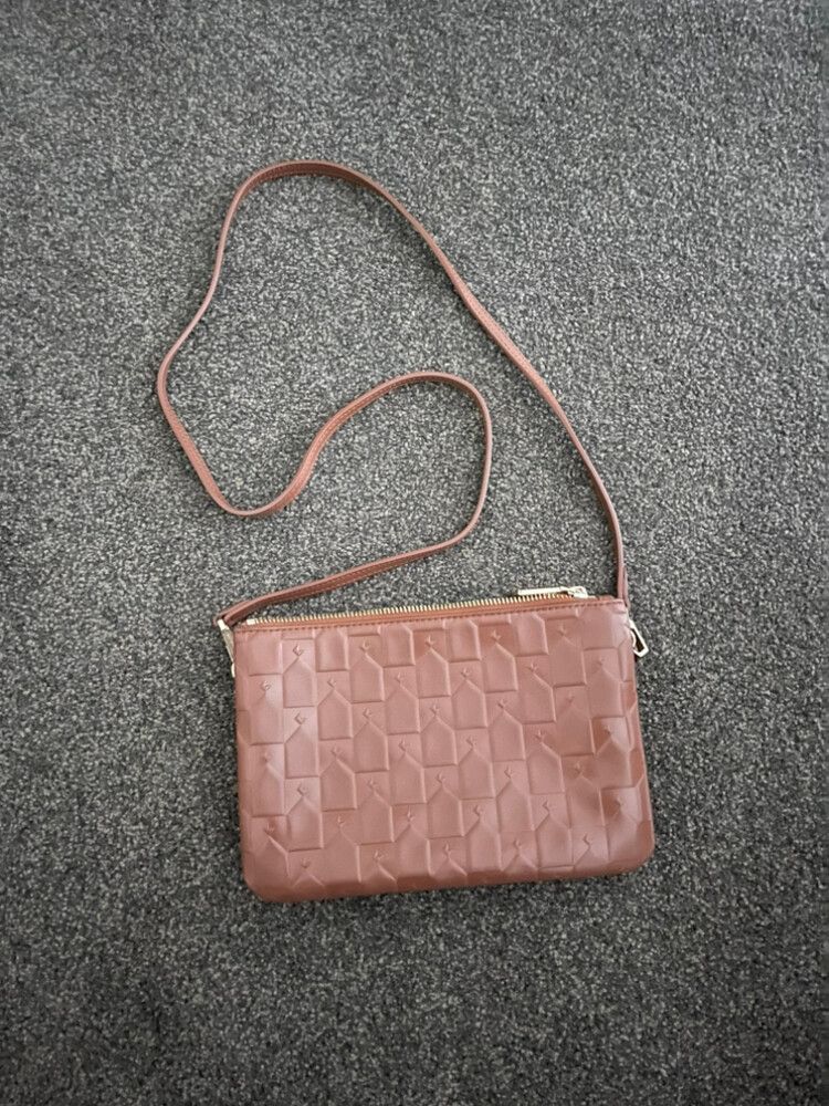 Karen walker monogram double zip pouch