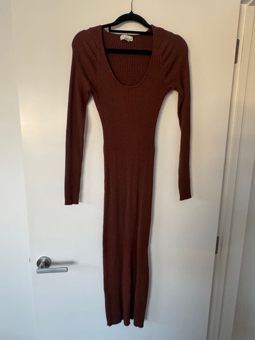 L'academie Brown Midi Dress