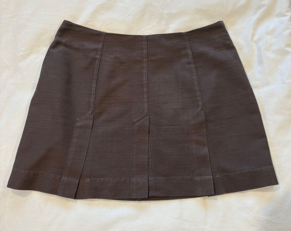 Snick Silk Cotton Skirt - Brown