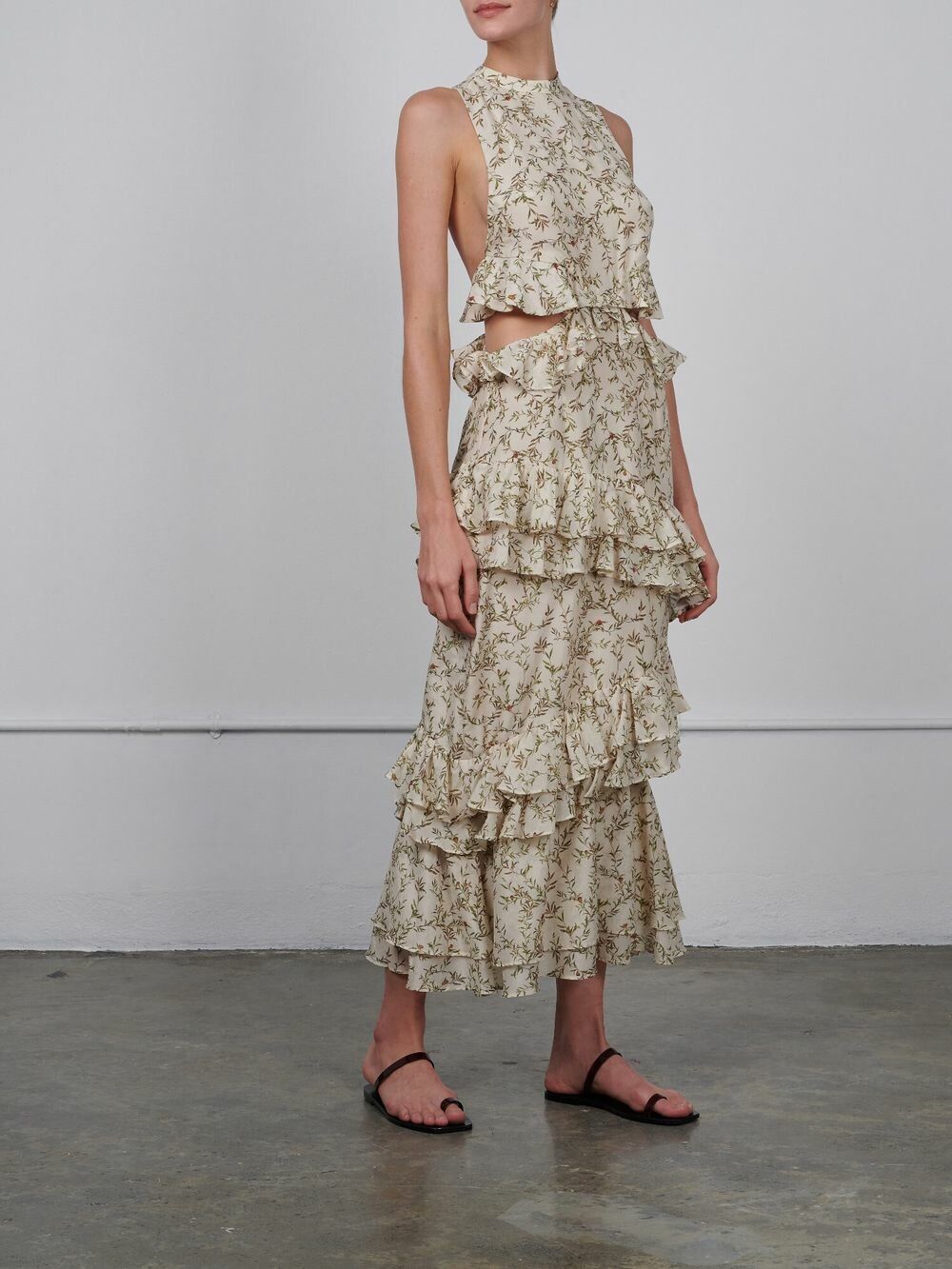 Sir The Label - Annalie Ruffle Midi Dress on Designer Wardrobe