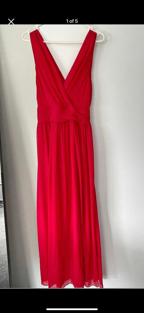 strapless open back dress Armani Exchange - Neon Coral Cross Back Dress