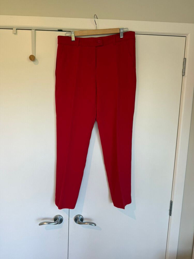 Kate Sylvester Red Dress Pants - 3/4