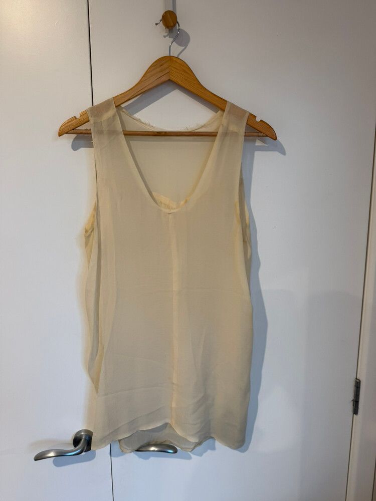Zambesi Beige Sheer Sleeveless Top