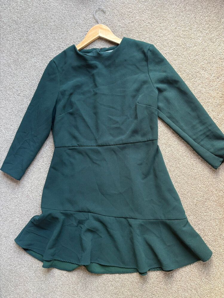Warehouse (UK) Dark Green Dress – Size 16