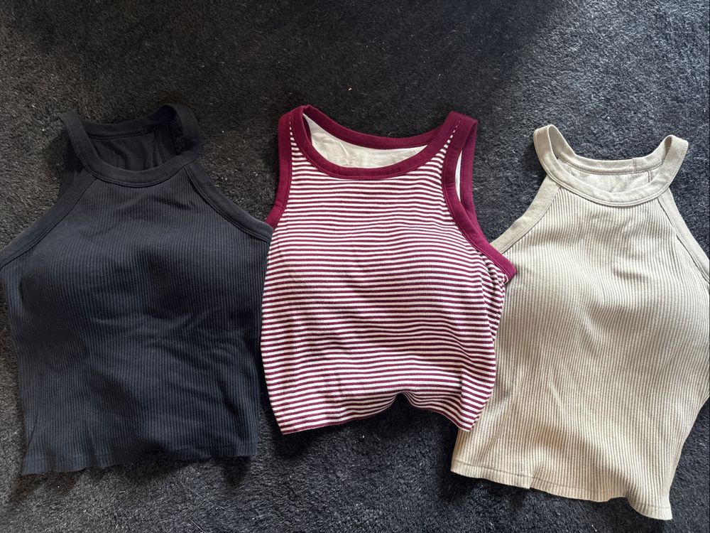 Uniqlo Ribbed Bra Tops Bundle x3 – Size M –