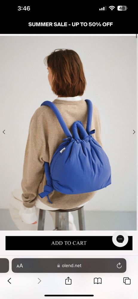 新品 ÖLEND Ona Soft Bag LIGHT BLUE 【公式通販】
