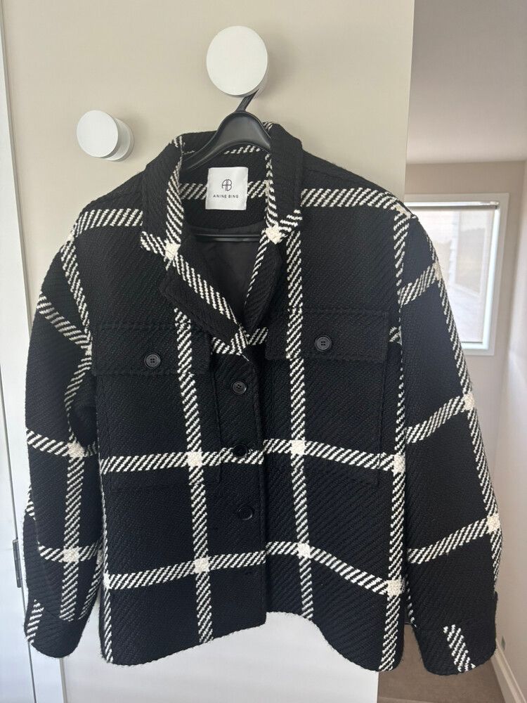 Anine Bing Black White Jacket Size L/G