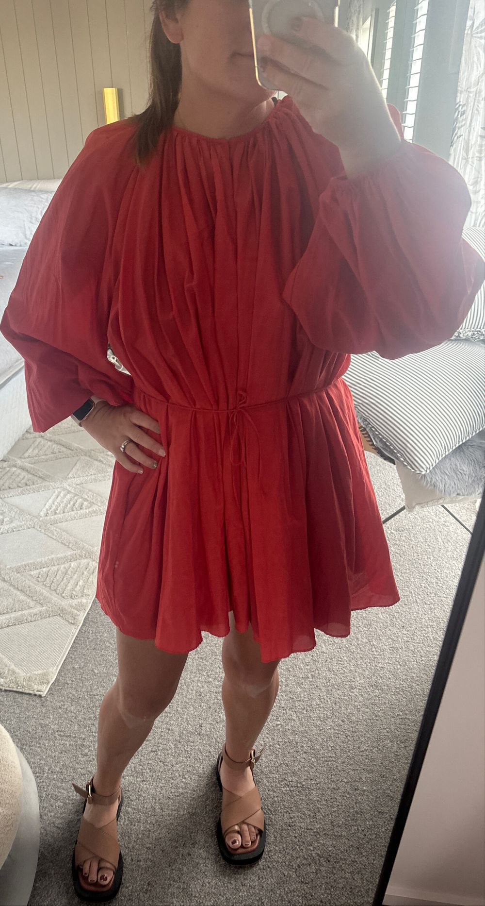 Matteau - Voluminous mini dress - poppy on Designer Wardrobe
