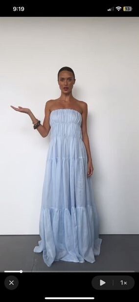 ARTIE CORNFLOWER RAMIE MIDI DRESS