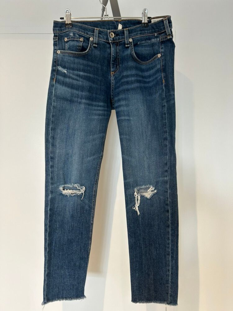 Rag & Bone Blue Ripped Jeans
