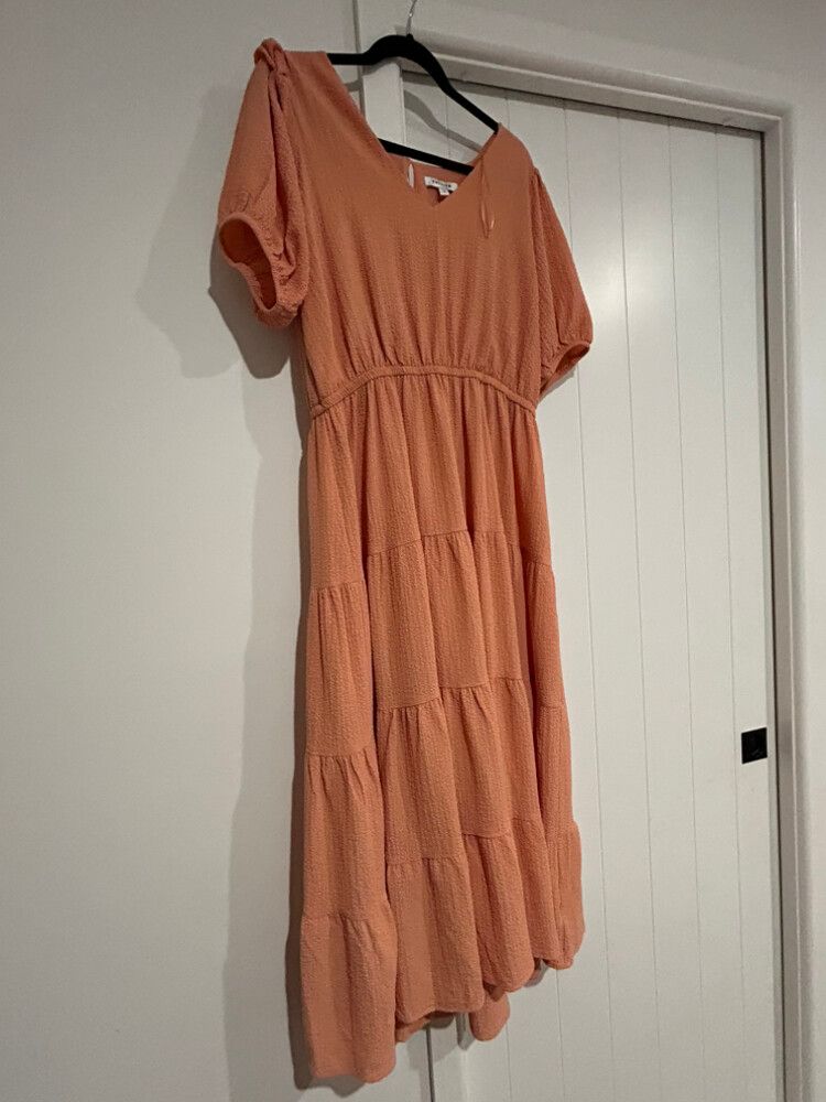 Preview Peach Tiered Dress