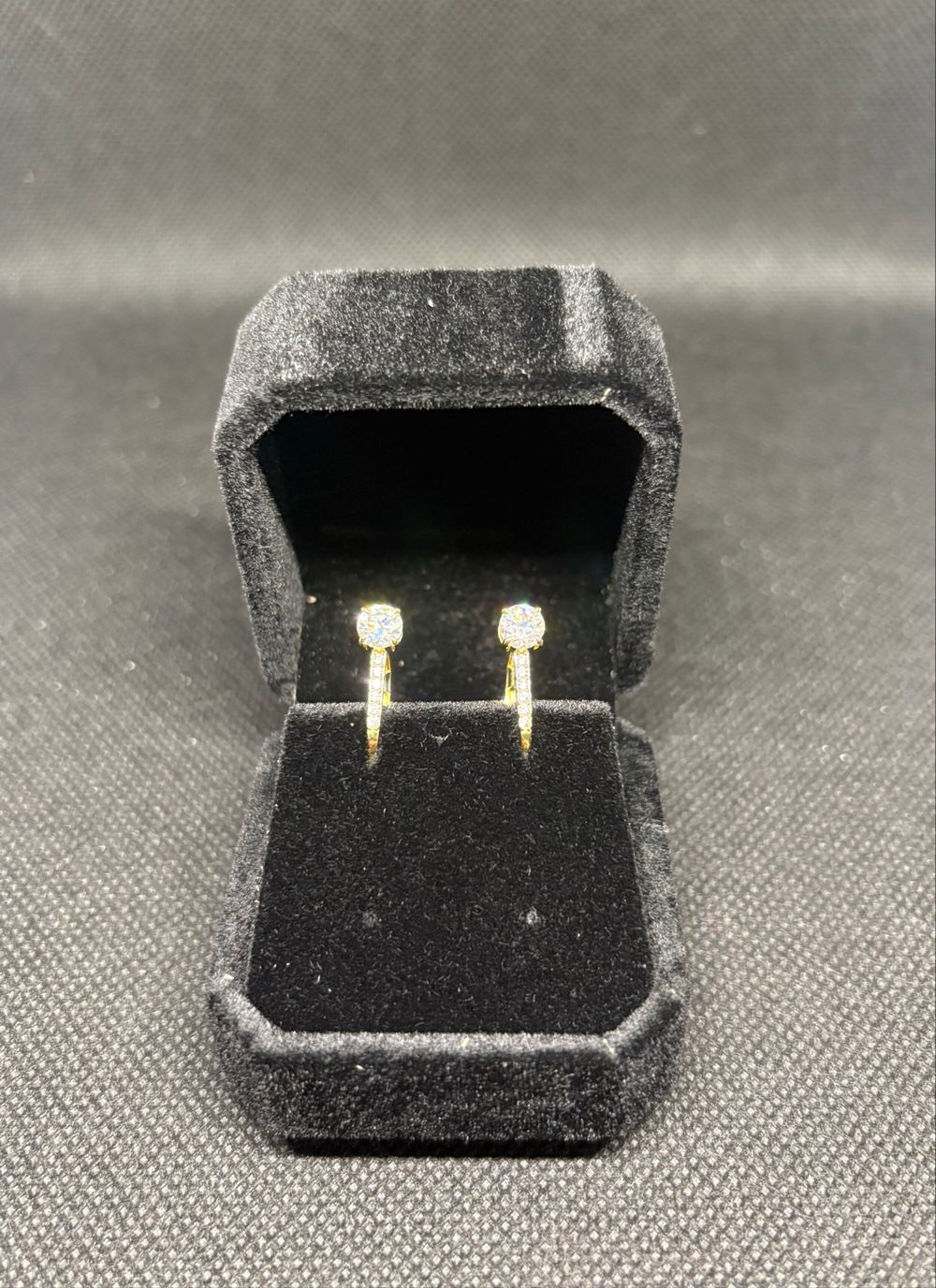Multi-Stone Gold Hoop Earrings
