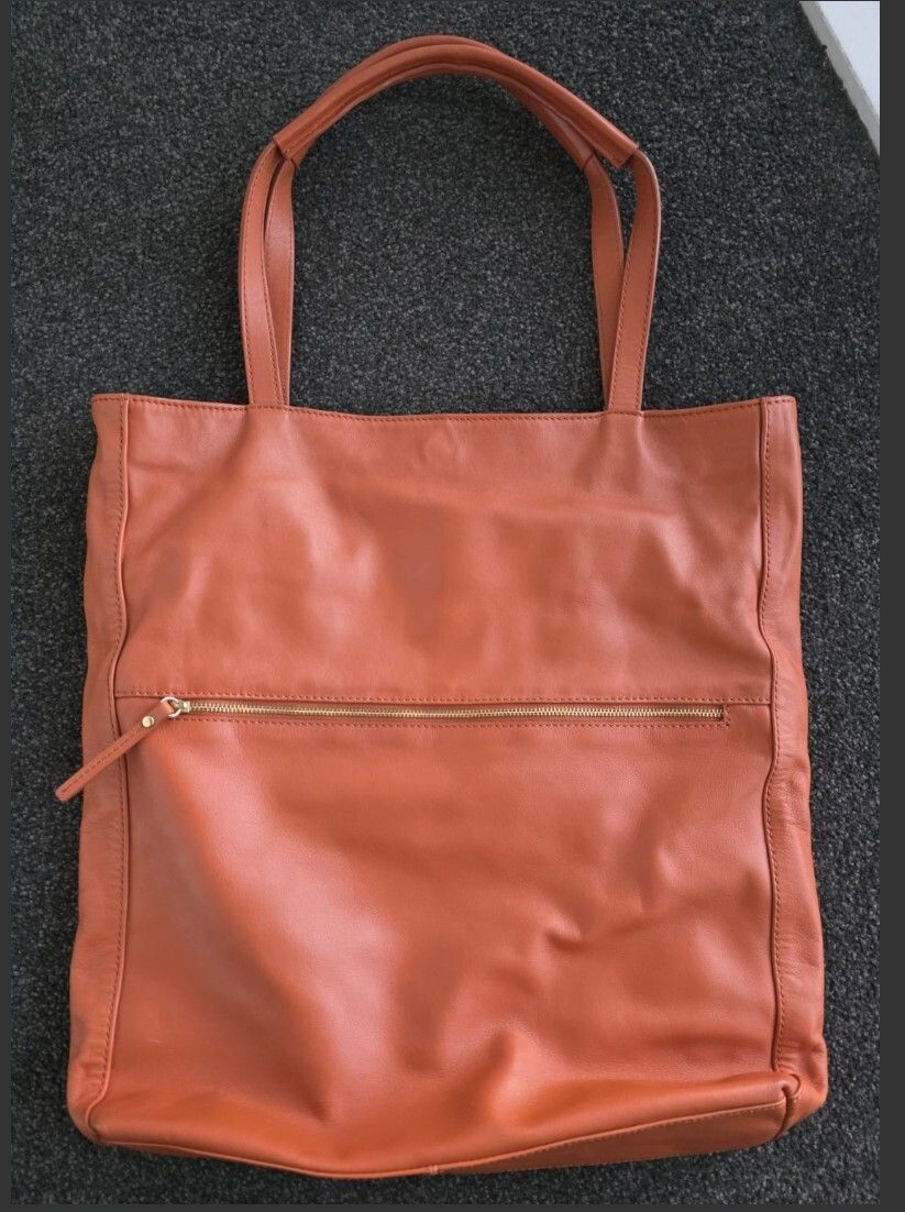 Country Road Leather Tote Bag