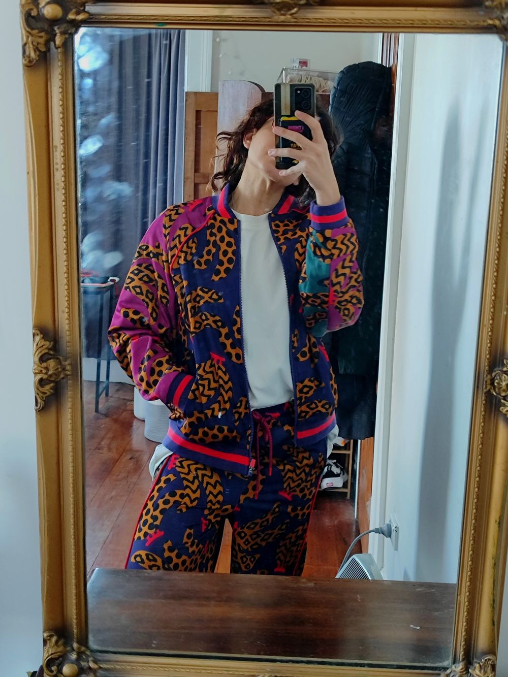 Farm Rio Purple Banana Print Jacket and Pants Set