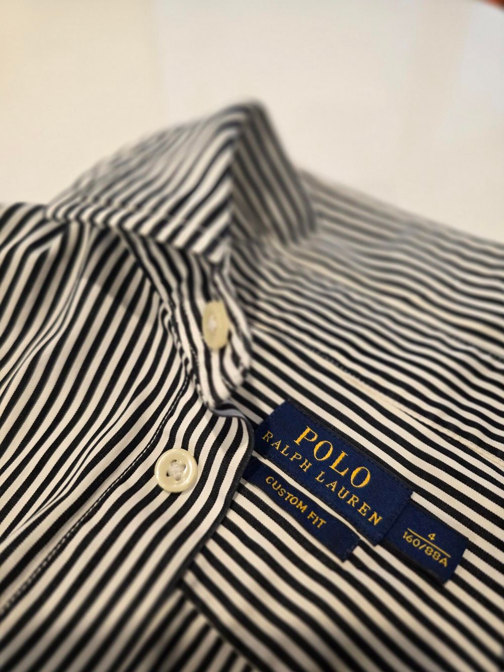 Polo Ralph Lauren Black and White Striped Shirt